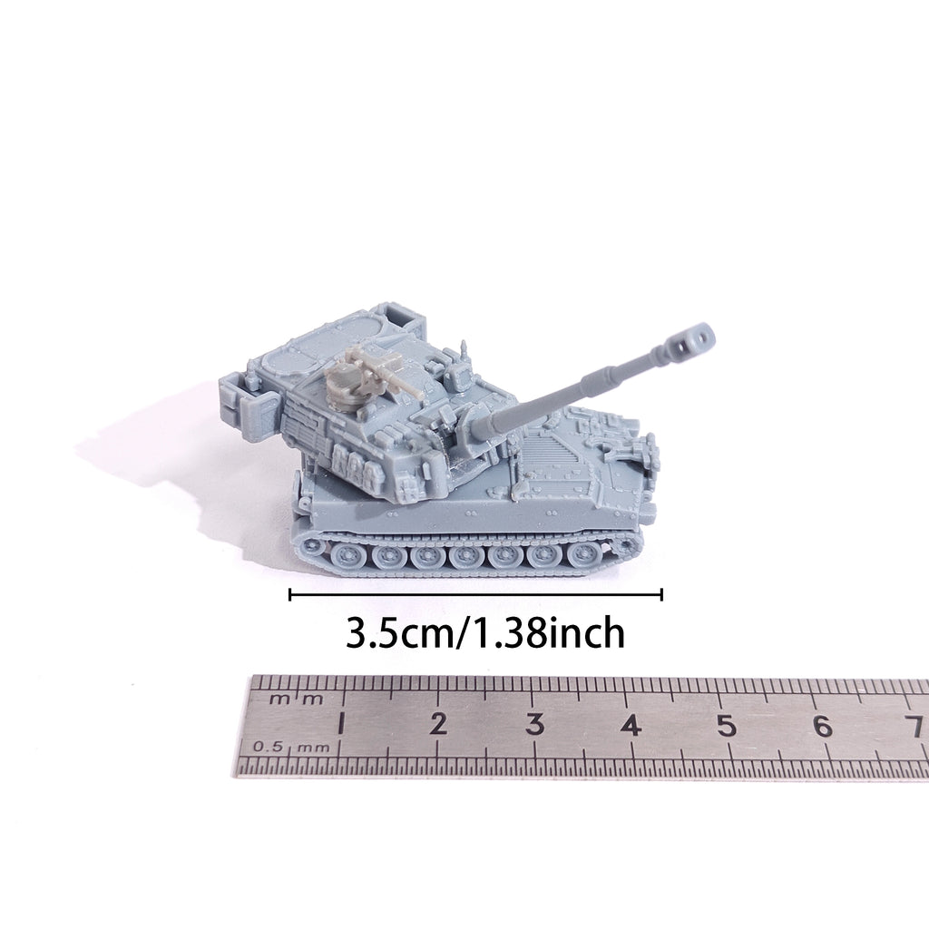 1/144 Scale M109 A6 155mm Artillery System unpainted miniatures reisn Model kits
